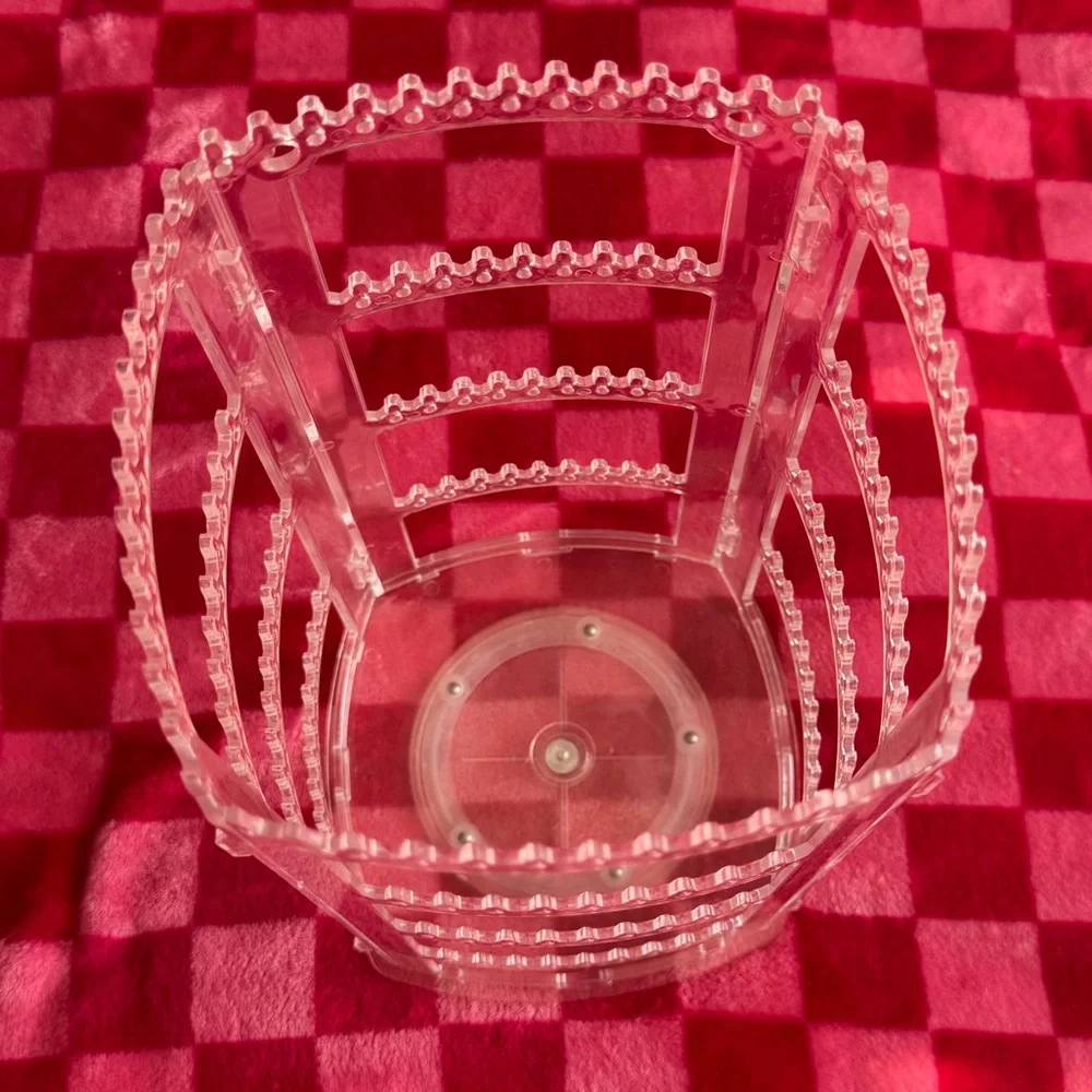 Clear Acrylic Rotating Earring Jewelry Organizer